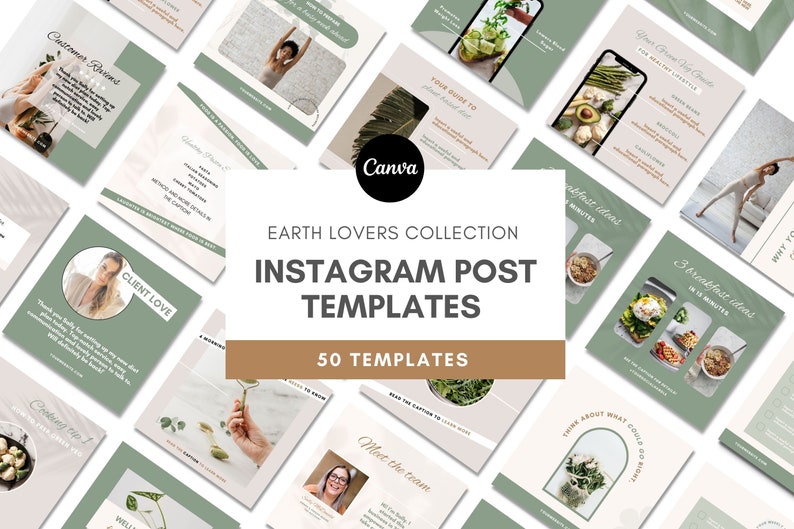 Sage Green Instagram Post Canva Template Green Digital Instagram Feed