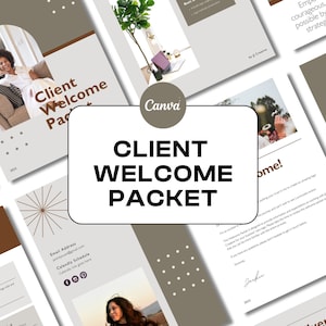 Client Welcome Guide | Client Welcome Packet Template | Editable Canva Template