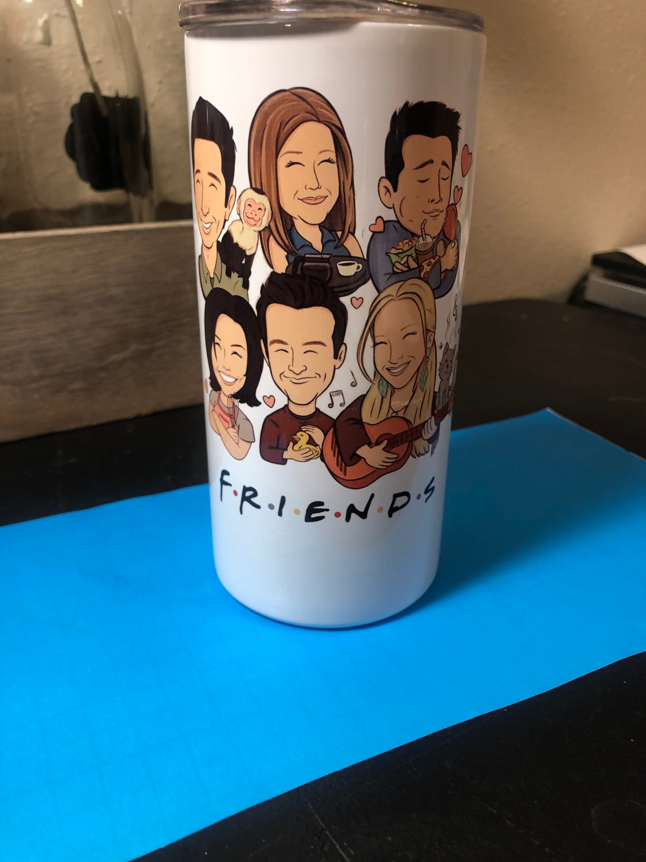 FRIENDS TV SHOW 15oz Insulated Tumbler mug cup with straw Etsy