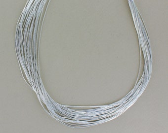 30 strand liquid silver 18'' necklace