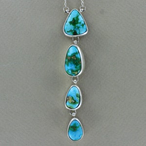 Four Stone Sonoran Gold Turquoise Necklace - natural sonoran gold stone - gifts for her - statement jewellery