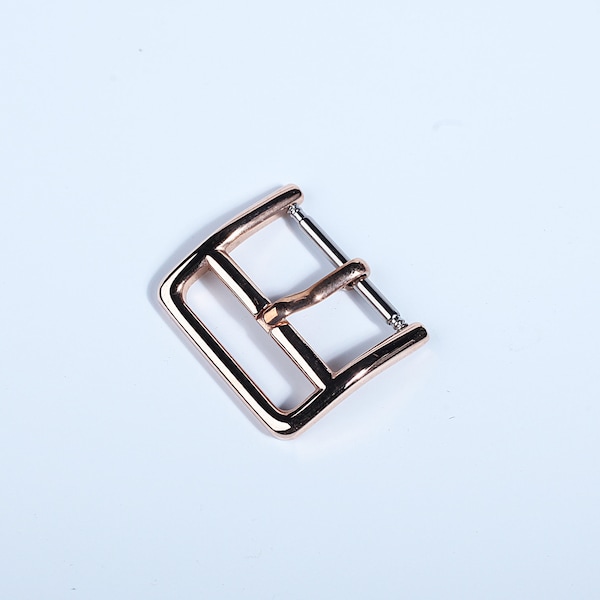 20mm 18mm Buckle Width Hermes Edition Spring Bar Buckle Polished Rose Gold Color (Apple Watch Strap)