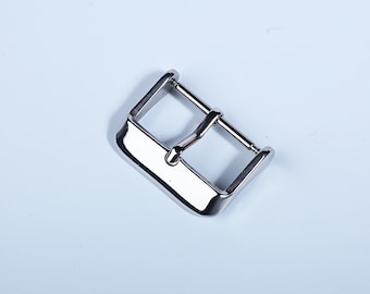 24mm 22mm Buckle Width Spring Bar Buckle Polished Silver Color (Apple Watch, Rolex Tudor Watch Strap)