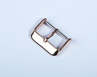 24mm 22mm Buckle Width Spring Bar Buckle Polished Rose Gold Color (Apple Watch, Rolex Tudor Watch Strap)