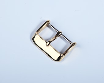 24mm 22mm Buckle Width Spring Bar Buckle Polished Gold Color (Apple Watch, Rolex Tudor Watch Strap)