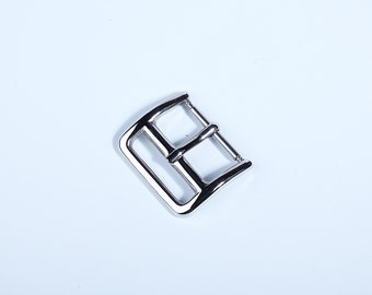 20mm 18mm Buckle Width Hermes Edition Spring Bar Buckle Polished Silver Color (Apple Watch Strap)
