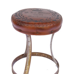Cancun Industrial Bar Stool, Bar Chair, Kitchen Stool, Bar Stool, Leather Stool