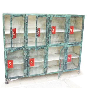 Baku Industriële Boerderij Kast, Lange Opslag Kast, Metal Mesh Buffet Entryway, Opslag Kast Lang