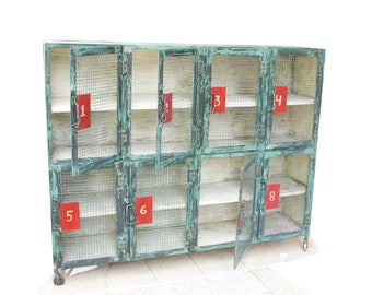 Baku Industrial Farmhouse Cabinet, Long Storage Cabinet, Metal Mesh Buffet Entryway, Storage Cabinet Long