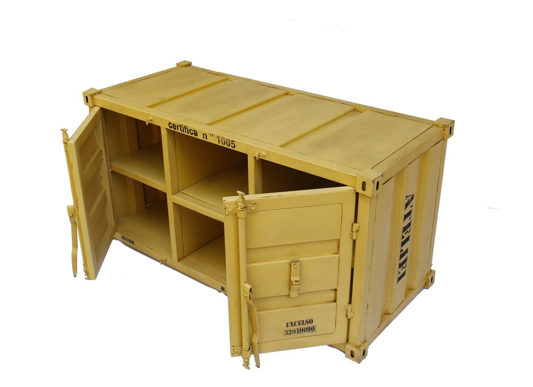 Lanta Industiral Container TV Unit, Media Console, TV Stand, Industrial ...
