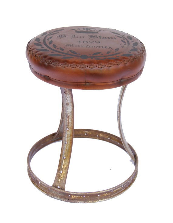 Cancun Industrial Bar Stool, Bar Chair, Kitchen Stool, Bar Stool, Leather Stool