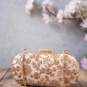 Ada bridal Capsule Clutch, bridal shower gifts, embroidered designer and evening bag, Diwali party bags
