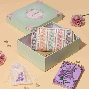 Cesta de regalo - Cartera Tinsel - Caja de cuidado personal y fragancias, Cartera de mujer, Cartera hecha a mano, Regalo hecho a mano para ella, Cartera bordada