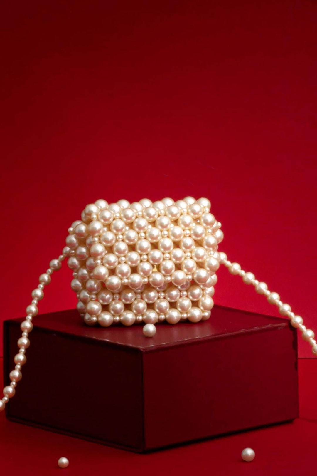 Handmade Pearl Bag White