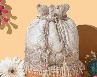 Chaand Potli Bridal Purse - Drawstring Bag, Diwali Gifts, Gift for Her