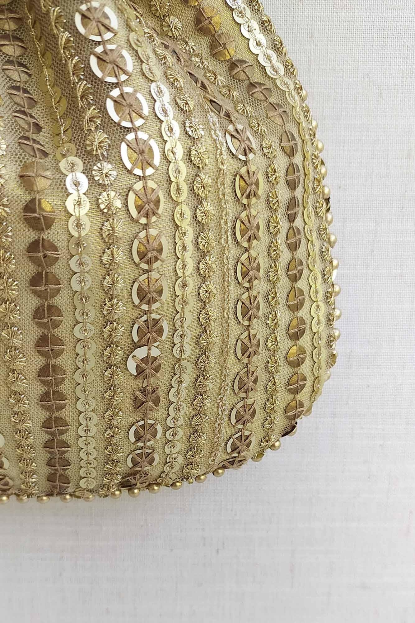 Antique Gold Sequin Potli Bag - Etsy