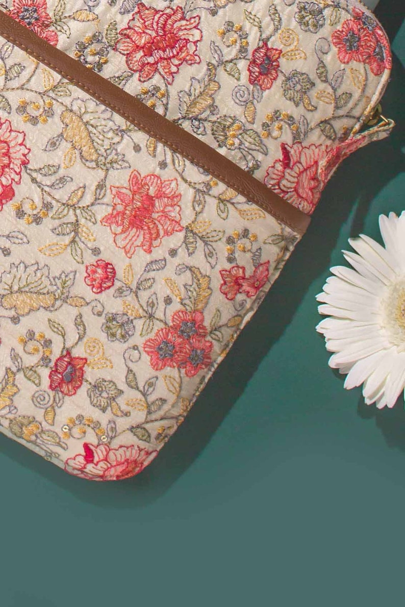 Ivy Floral Embroidered Laptop Sleeve