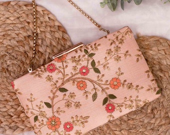 Floral Creeper Box Clutch Wedding Favors - Pastel Set of 10, Return gifts, Diwali festive bags