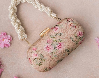 Clutch Elora Capsule - Old Rose, regalo de boda, bolso de diseñador y de boda, regalo de aniversario para ella, bolsos para fiesta de Diwali