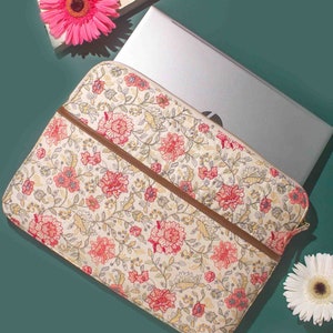 Ivy Floral Embroidered Laptop Sleeve