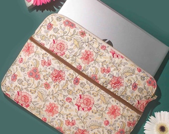 Ivy Floral Embroidered Laptop Sleeve (Upto 14 inch), Work essential