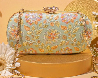 Sephora Capsule Clutch, floral embroidered clutch bag, Diwali party bags