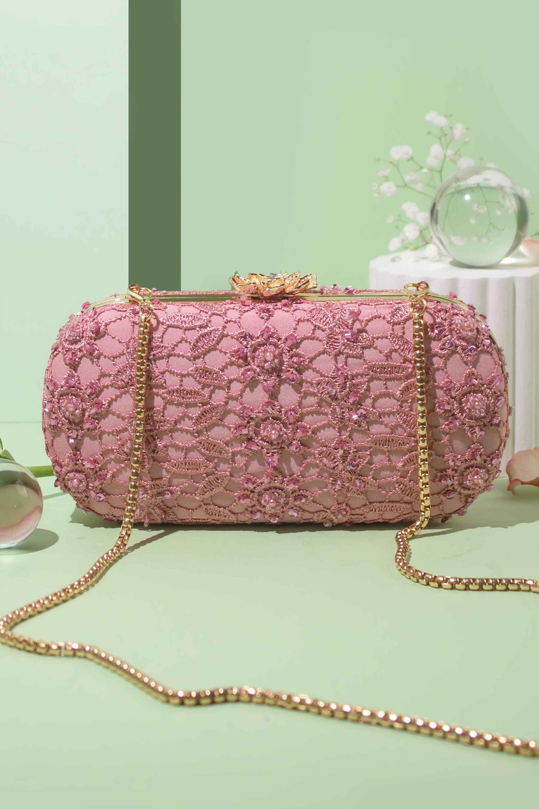 Cordon Bridal Capsule Clutch Pink Evening Clutch Bag Gifts for Her Diwali Festive Bags Etsy Canada