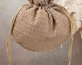 Oro sequin potli-gold, embroidered net bag, Indian bag, wedding bag, diwali gift