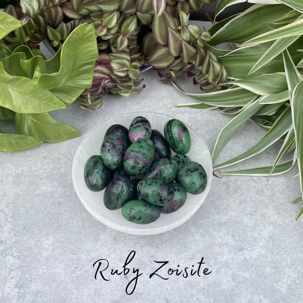 Ruby Zoisite Polished Pebble - Tumbled Gemstone - 3 Sizes