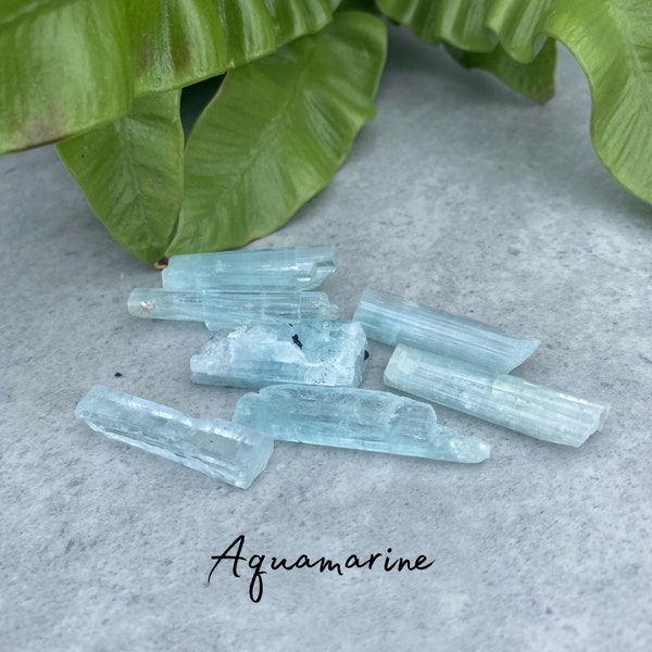 Aquamarine Raw Crystal - Natural Rough Gemstone