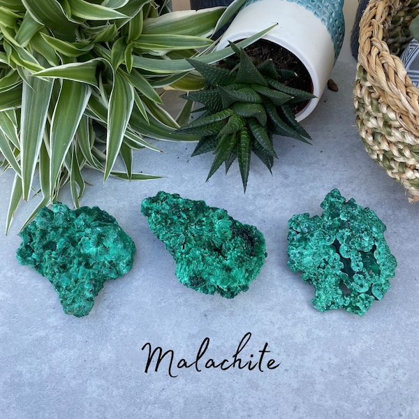 Crystalline Malachite Raw Natural Crystal - Rough Gemstone