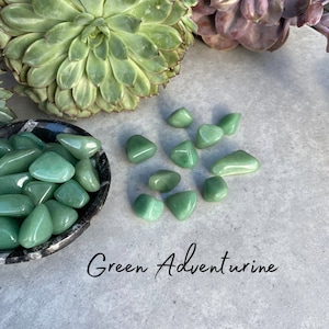 Green Aventurine Polished Pebble Crystal - Tumbled Gemstone - 3 Sizes