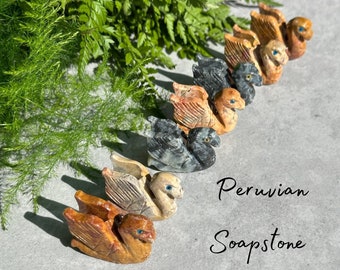 Peruvian Soapstone Swan - Spirit Animal - Carved