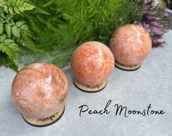 Peach Moonstone Sphere - Polished Gemstone - Crystal