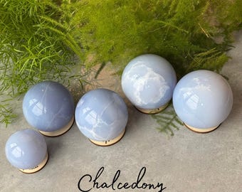 Blue Chalcedony Polished Sphere - Gemstone - Crystal - Choose