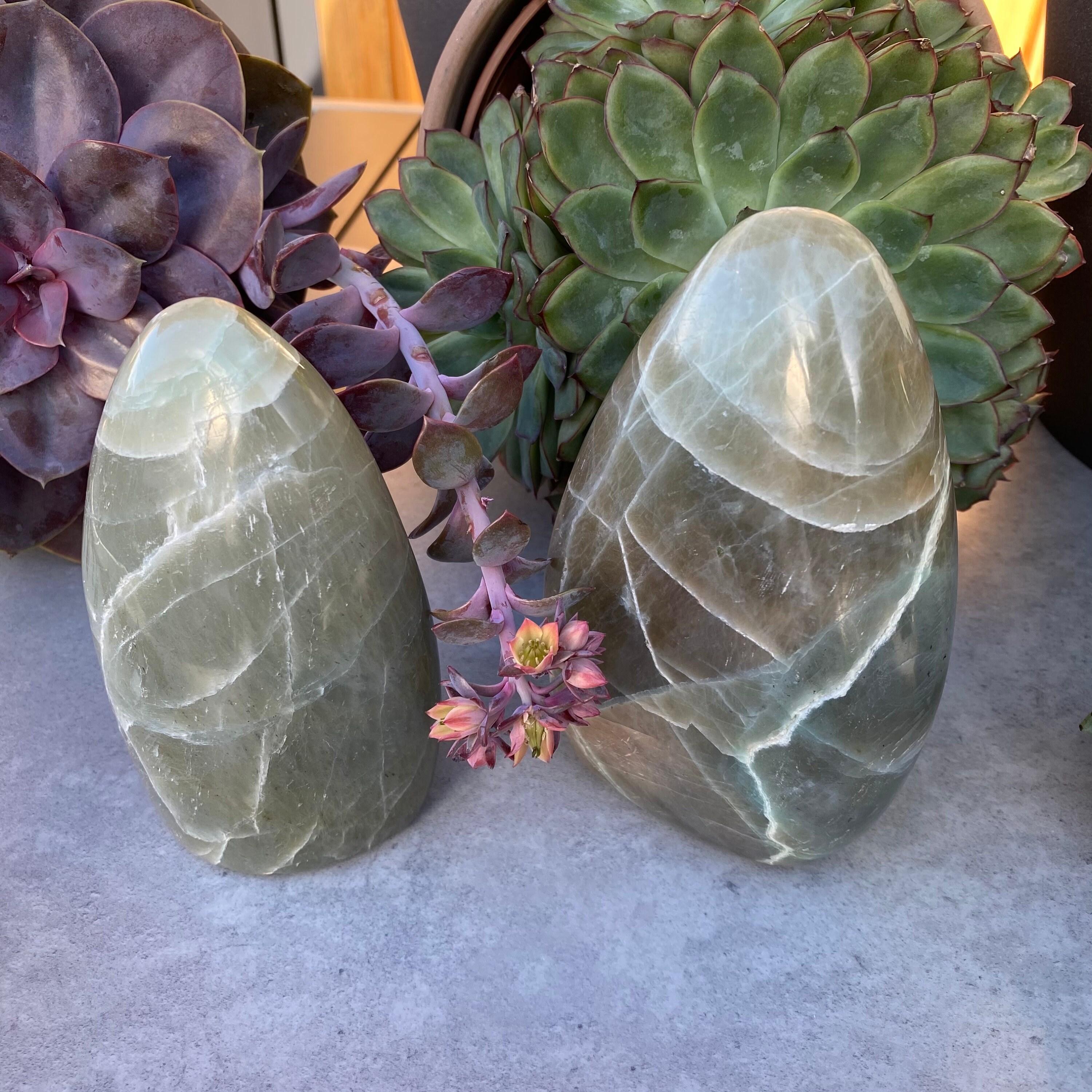 置物 Garnierite Freeform JSouthernStudio - Garnierite Palm Stone