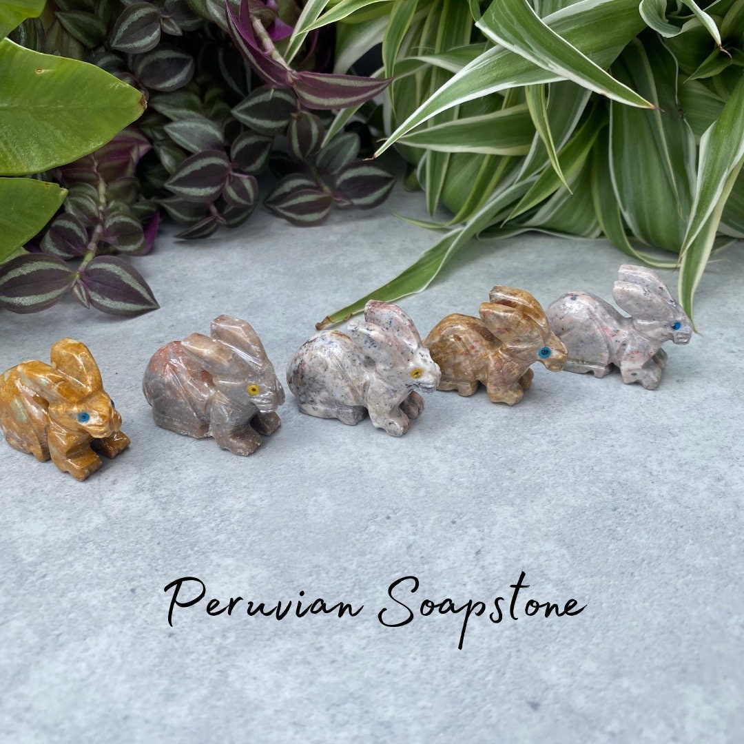 Peruvian Soapstone Rabbit - Bunny - Spirit Animal - Hand Carved - Etsy