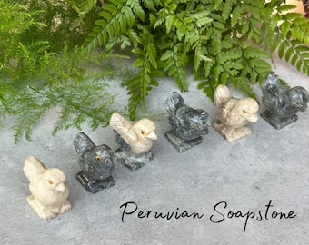 Peruvian Soapstone Chicken - Spirit Animal - Carved