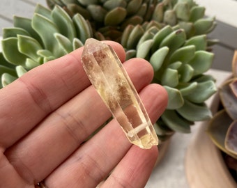 Natural Citrine Raw Natural Drilled Crystal Point - Pendant