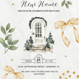 Editable digital invitation, house warming party, new house, new home, new home party, house warming party invitations, party invitations