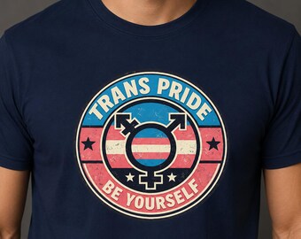 Camiseta Unissex do Orgulho Trans, Camiseta Seja Você Mesmo, Camiseta do Orgulho Transgênero, Roupa do Orgulho LGBTQ+, Camiseta Transgênero, Camiseta LGBT