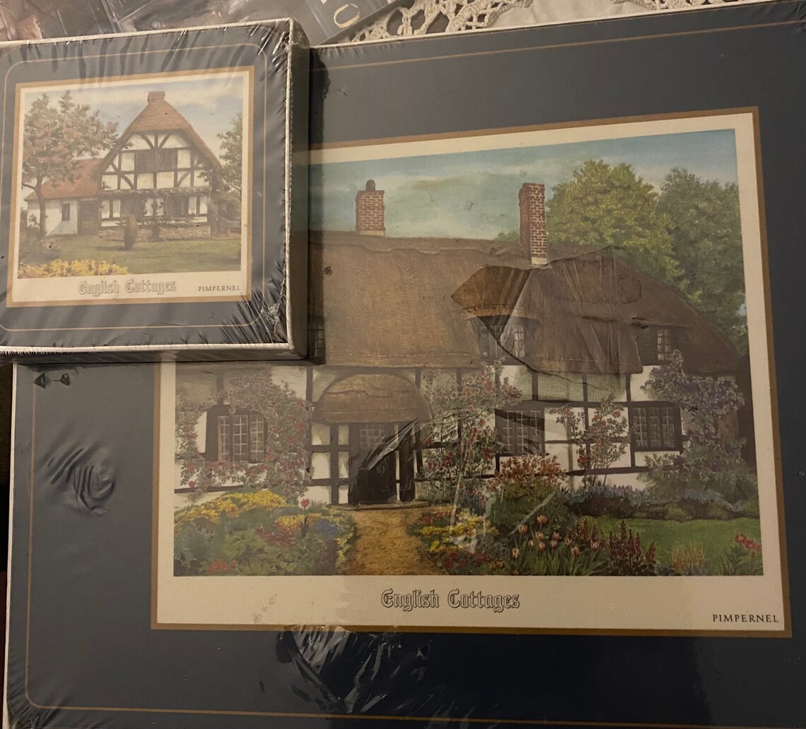 Vintage Pimpernel Deluxe Finish Set 4 Placemats with Etsy