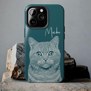 Custom Pet Portrait Phone Case: Personalized Dog or Cat Photo