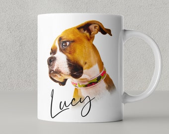 Personalized Pet Photo Mug: Custom Dog Portrait Coffee Mug