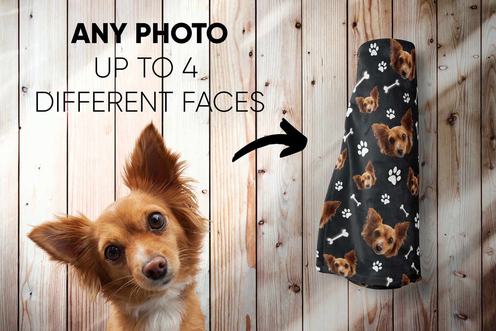 Personalized Dog Face Blanket Custom Dog Lover Sofa Throw Etsy