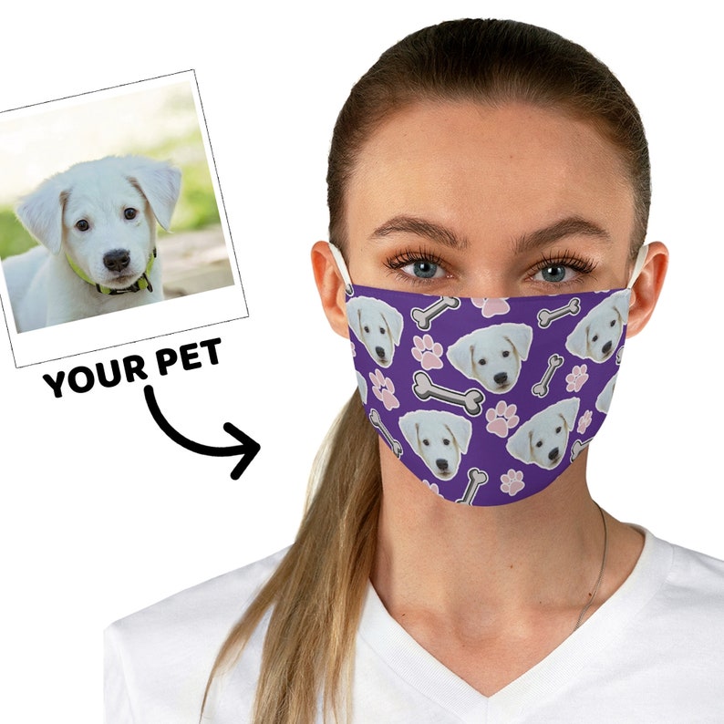 Custom Pet Mask Dog Photo Face Mask Personalized Face Mask Etsy