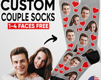 Personalized Photo Socks, Custom Face Socks, Anniversary Gift