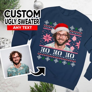 Personalized Face Ugly Christmas Sweater: Custom Photo Sweatshirt