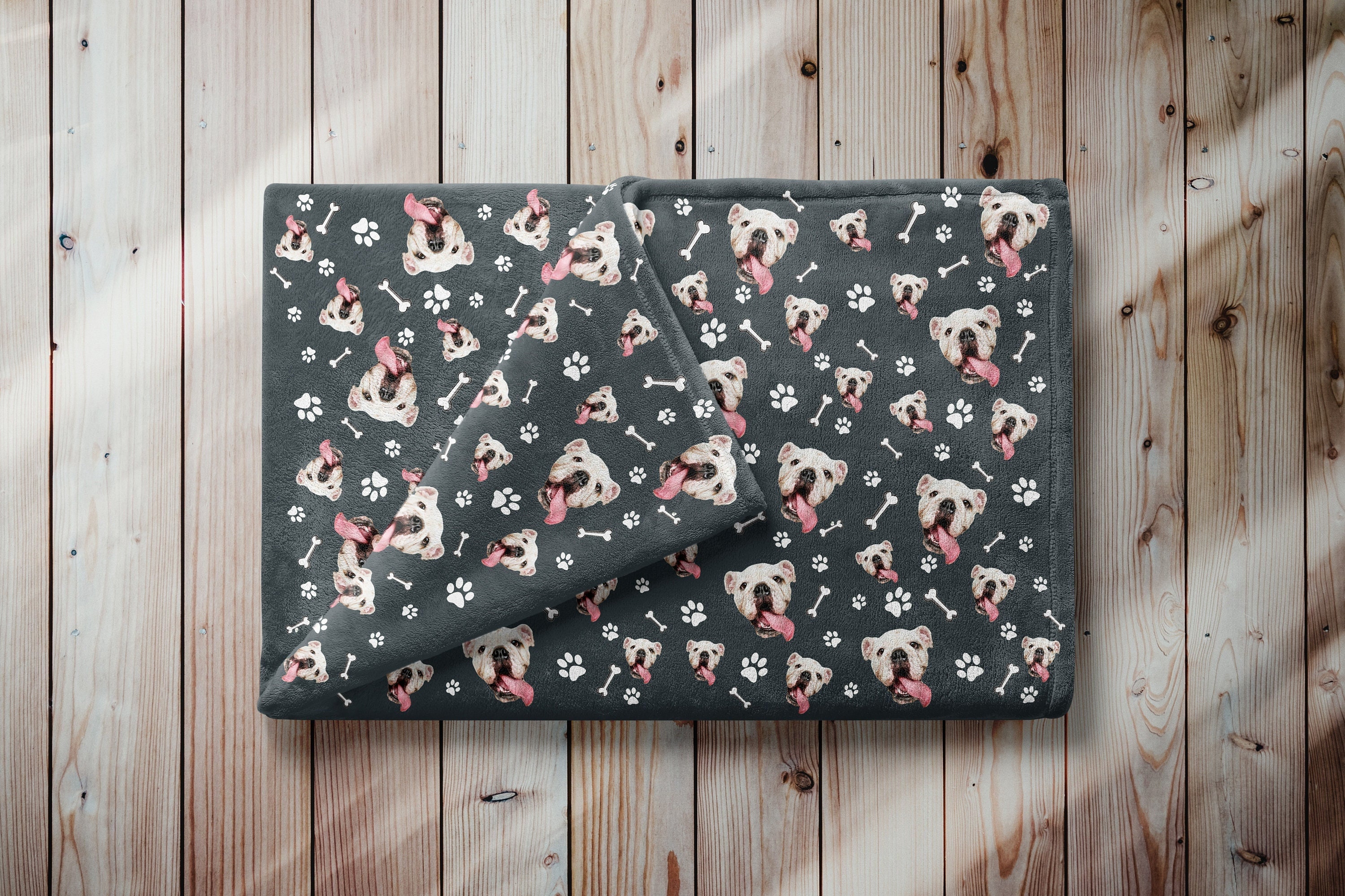 Personalized Dog Face Blanket Custom Dog Lover Sofa Throw Etsy