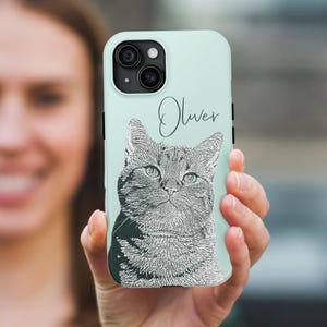 Custom Pet Portrait Phone Case: Personalized Dog or Cat Photo